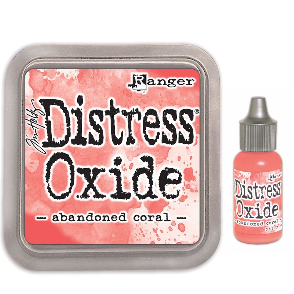 Tim Holtz Distress Abandoned Coral Oxide Ink Pad And Reinker Bundle Ranger