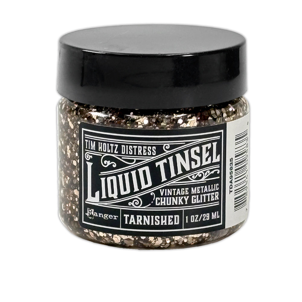 Tim Holtz Distress Antiqued And Tarnished Liquid Tinsel Chunky Bundle TDA95835 Tarnished Alone