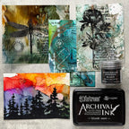 Tim Holtz Distress Archival Ink Pad Black Soot Ranger Asked and Answered Series | color-code:ALT21