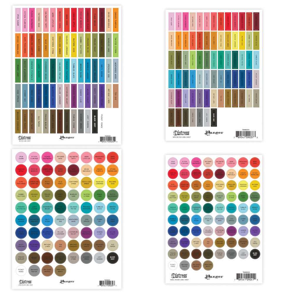 Tim Holtz Distress Assorted Label Sheets With Black Printing tda93374