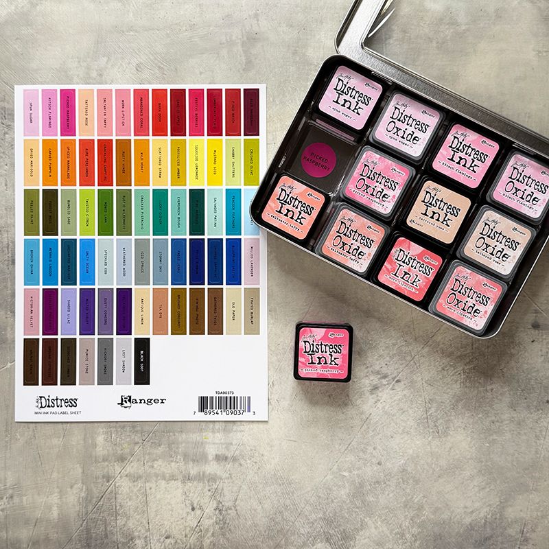 Tim Holtz Distress Assorted Label Sheets With Black and White Printing I Want It All Bundle Color Organization | color-code:ALT09