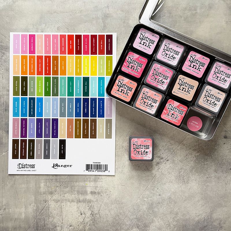 Tim Holtz Distress Assorted Label Sheets With Black and White Printing I Want It All Bundle Ink Arrangement | color-code:ALT12