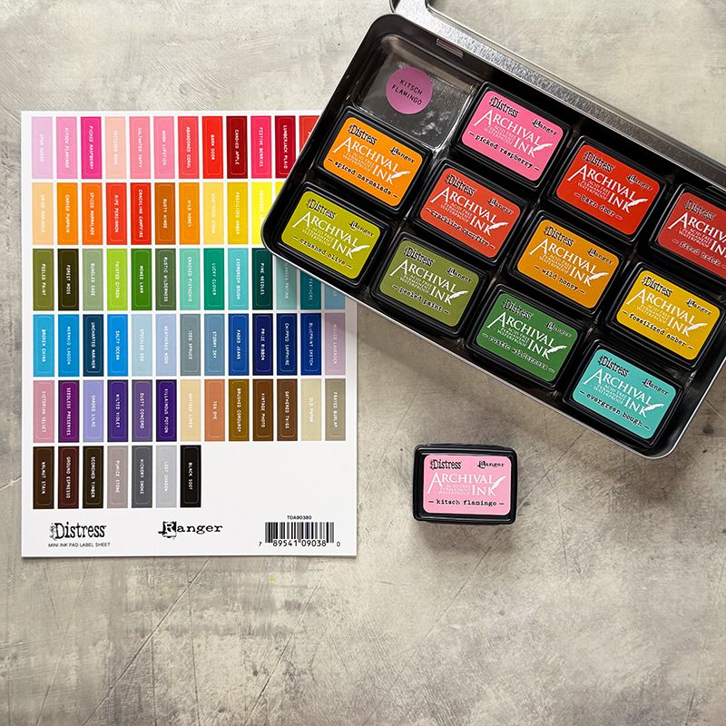 Tim Holtz Distress Assorted Label Sheets With White Printing tda93381 Color Organization | color-code:ALT06