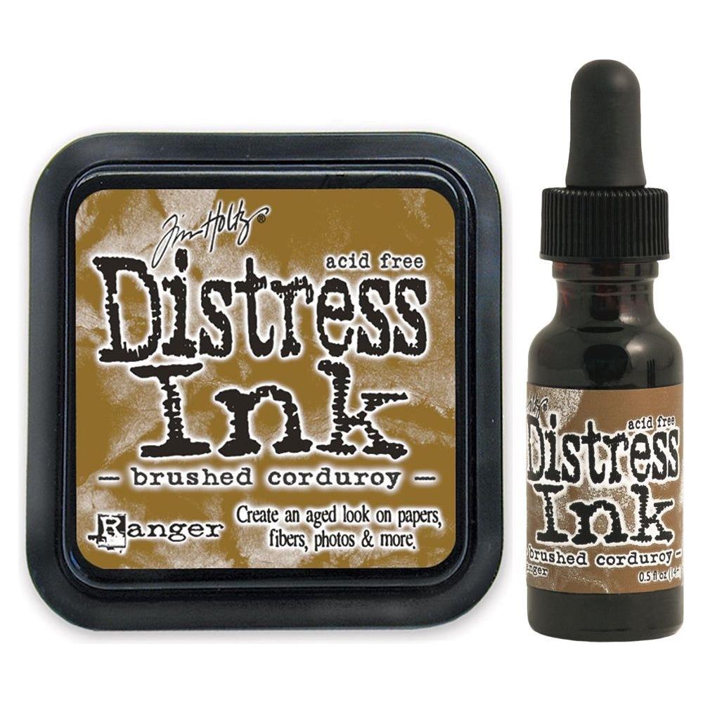 Tim Holtz Distress Brushed Corduroy Ink Pad And Reinker Bundle Ranger