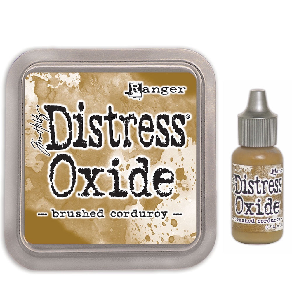 Tim Holtz Distress Brushed Corduroy Oxide Ink Pad And Reinker Bundle Ranger