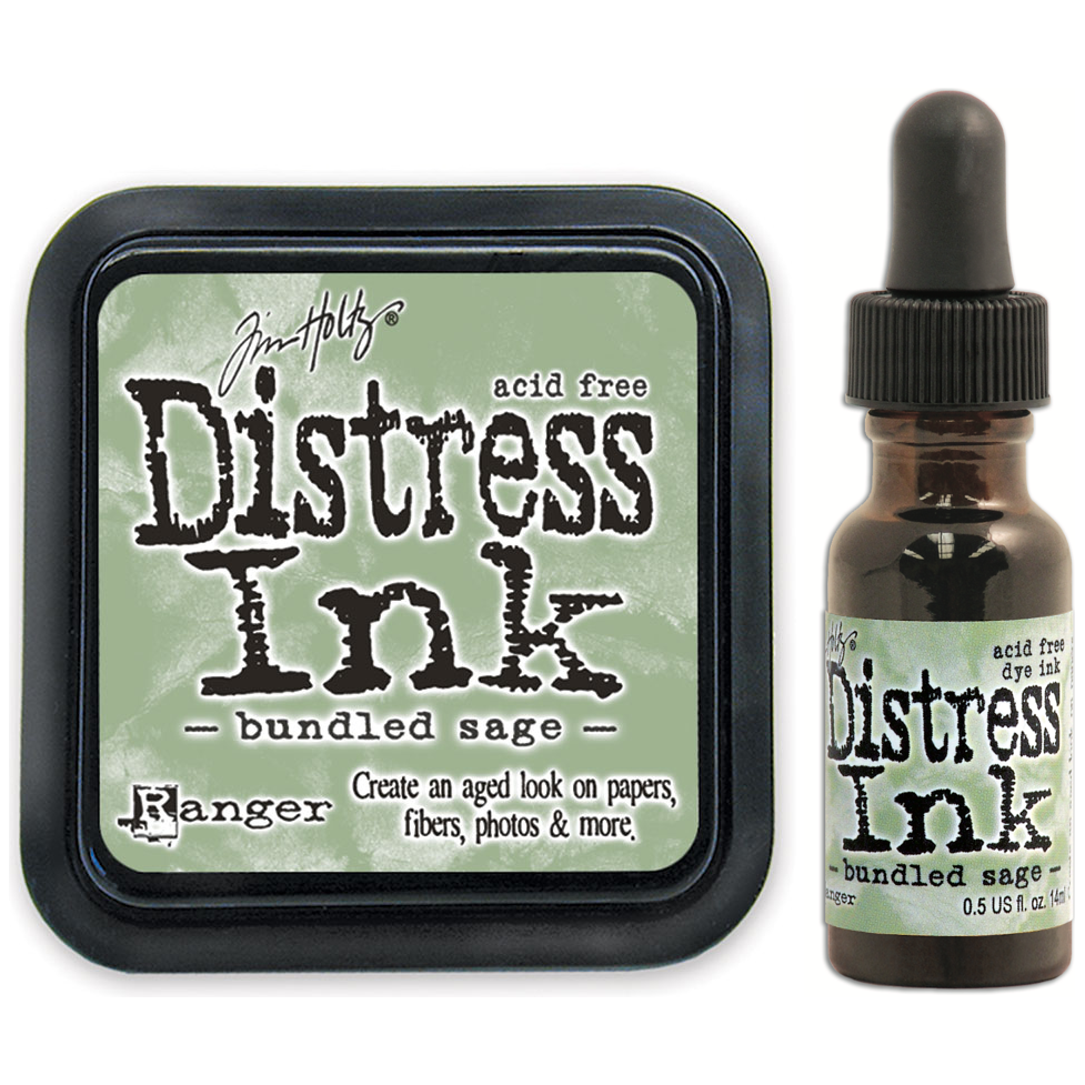 Tim Holtz Distress Bundled Sage Ink Pad And Reinker Bundle Ranger