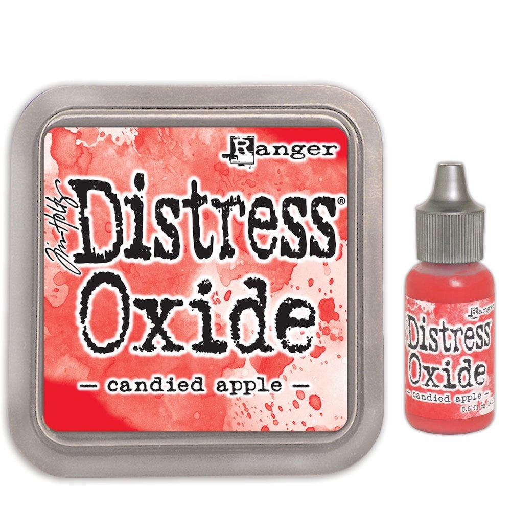 Tim Holtz Distress Candied Apple Oxide Ink Pad And Reinker Bundle Ranger