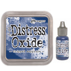 Tim Holtz Distress Chipped Sapphire Oxide Ink Pad And Reinker Bundle Ranger