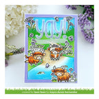 Tim Holtz Distress Chipped Sapphire Oxide Ink Pad And Reinker Bundle Ranger Highland Cows Card | color-code:ALT02