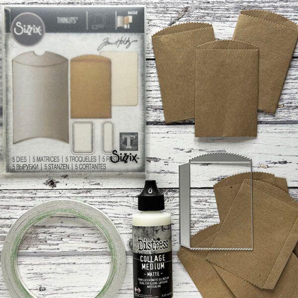 Tim Holtz Distress Collage Medium Matte 2OZ tda73031 Christmas Gift Card Holders | color-code:ALT13