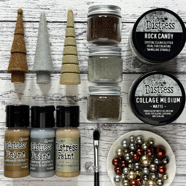 Tim Holtz Distress Collage Medium Matte Ranger tda79309 Modern Christmas Trees | color-code:ALT999