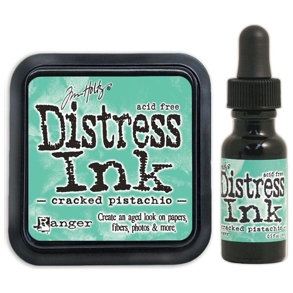 Tim Holtz Distress Cracked Pistachio Ink Pad And Reinker Bundle Ranger