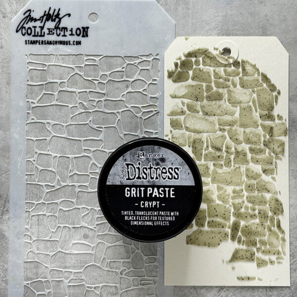 *Tim Holtz Distress Crypt Grit Paste Ranger tshk81081 Textures Tutorial | color-code:ALT06