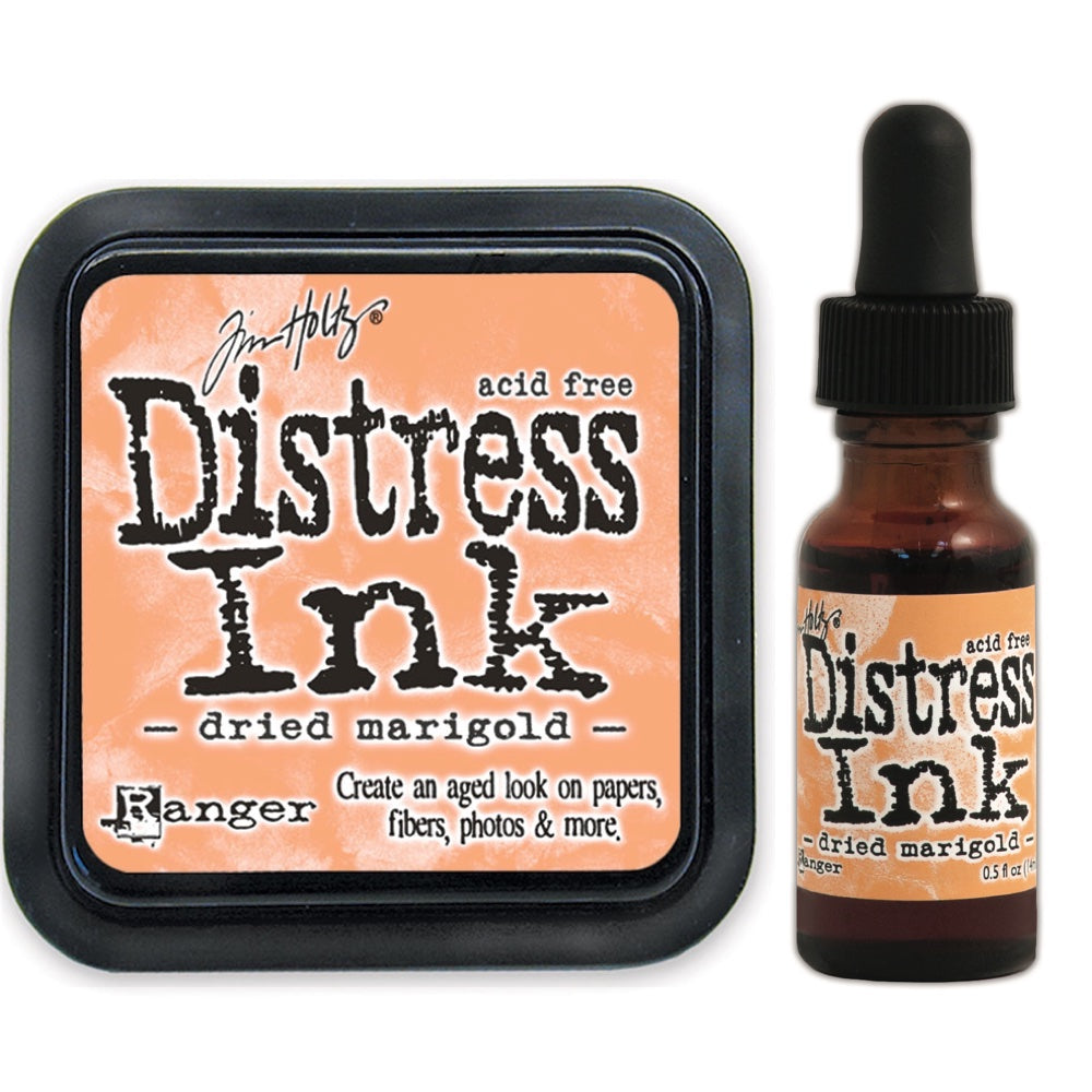 Tim Holtz Distress Dried Marigold Ink Pad And Reinker Bundle Ranger
