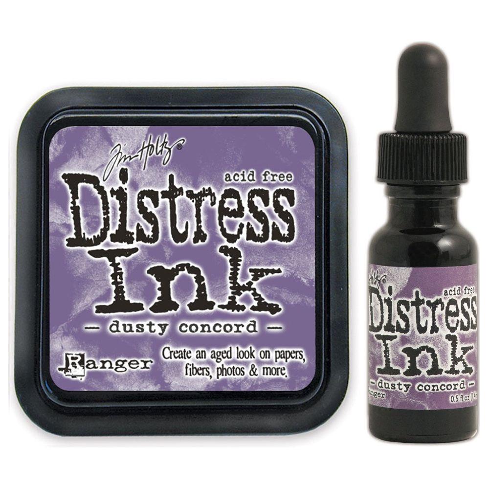 Tim Holtz Distress Dusty Concord Ink Pad And Reinker Bundle Ranger
