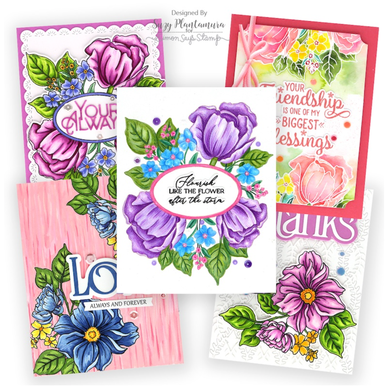 Tim Holtz Distress Embossing Glaze Abandoned Coral Ranger tde84051 Floral Cards | color-code:ALT10