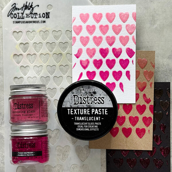 Tim Holtz Distress Embossing Glaze Picked Raspberry Ranger tde79170 Hearts | color-code:ALT10