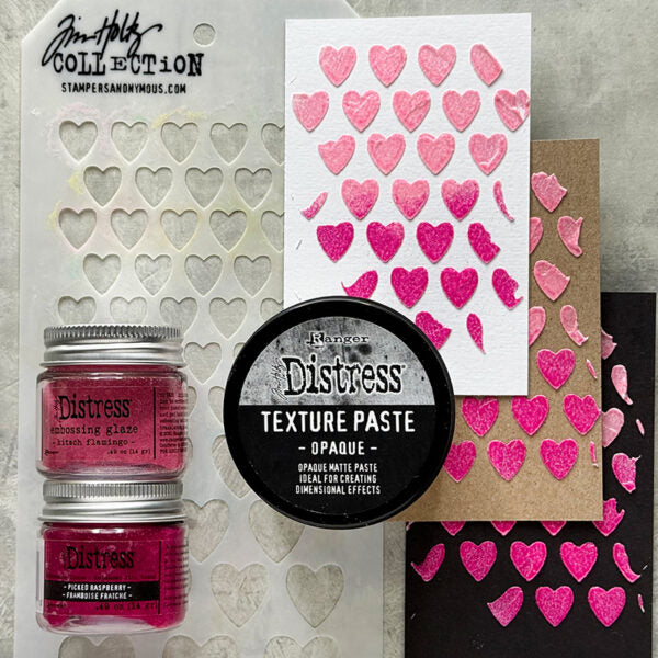 Tim Holtz Distress Embossing Glaze Picked Raspberry Ranger tde79170 Textures Tutorial | color-code:ALT09