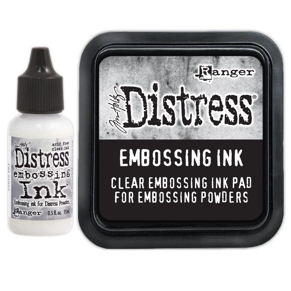 Tim Holtz Distress Embossing Ink Pad Plus Refill Ranger Set