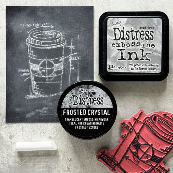Tim Holtz Distress Embossing Ink Pad Plus Refill Ranger Set Textures Tutorial | color-code:ALT04