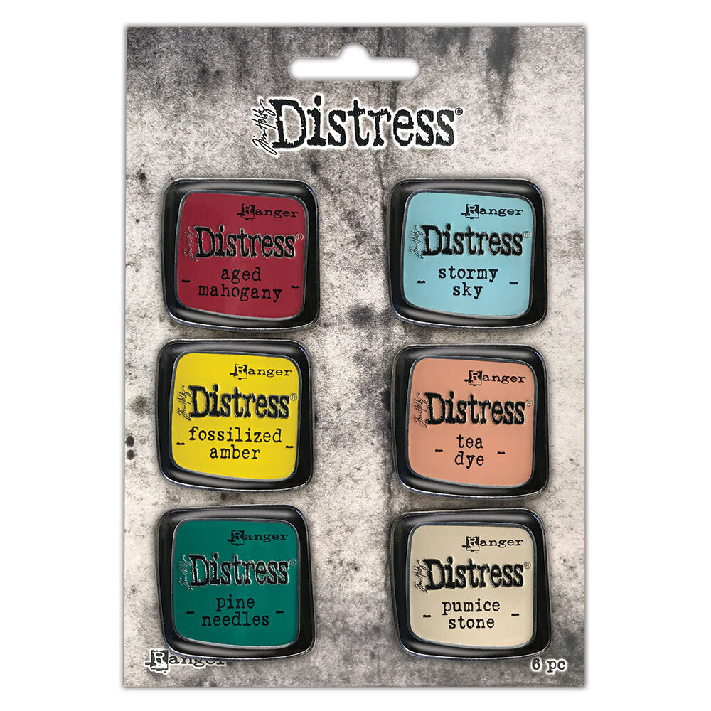 Tim Holtz Distress Enamel Pin Set 10 Ranger tdzs73529