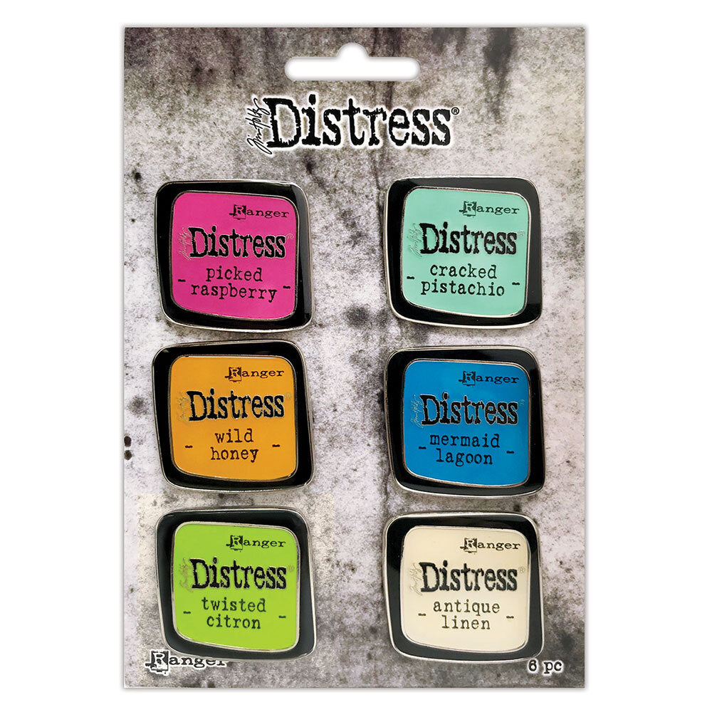 Tim Holtz Distress Enamel Pin Set 1 Ranger tdzs73437