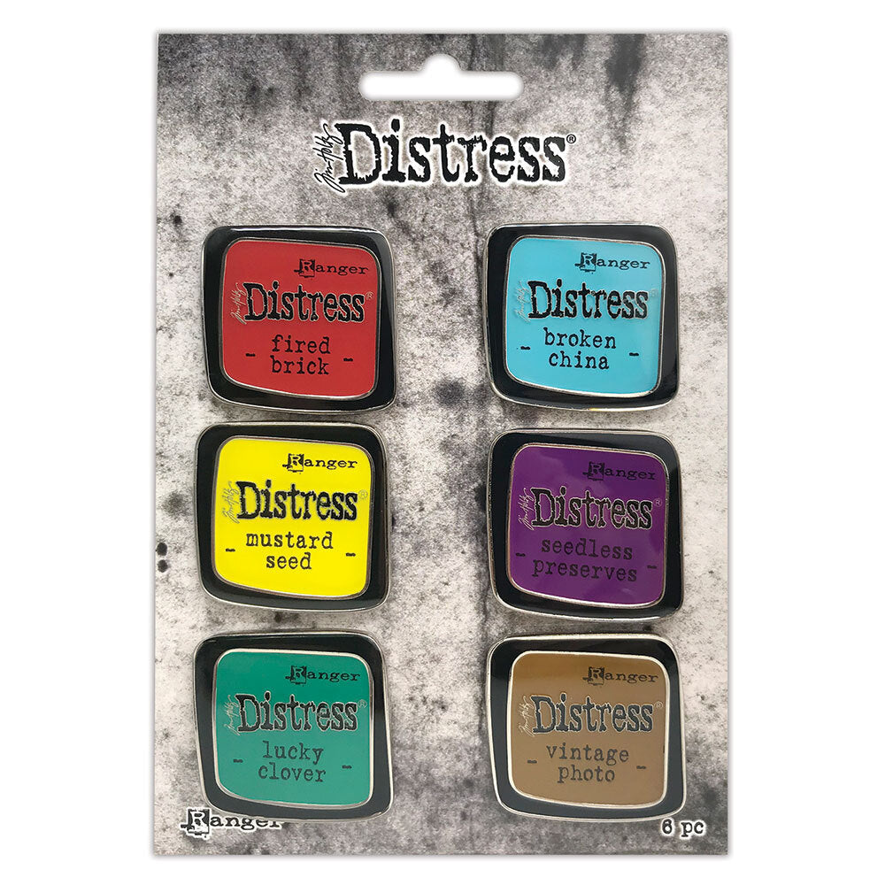 Tim Holtz Distress Enamel Pin Set 2 Ranger tdzs73444