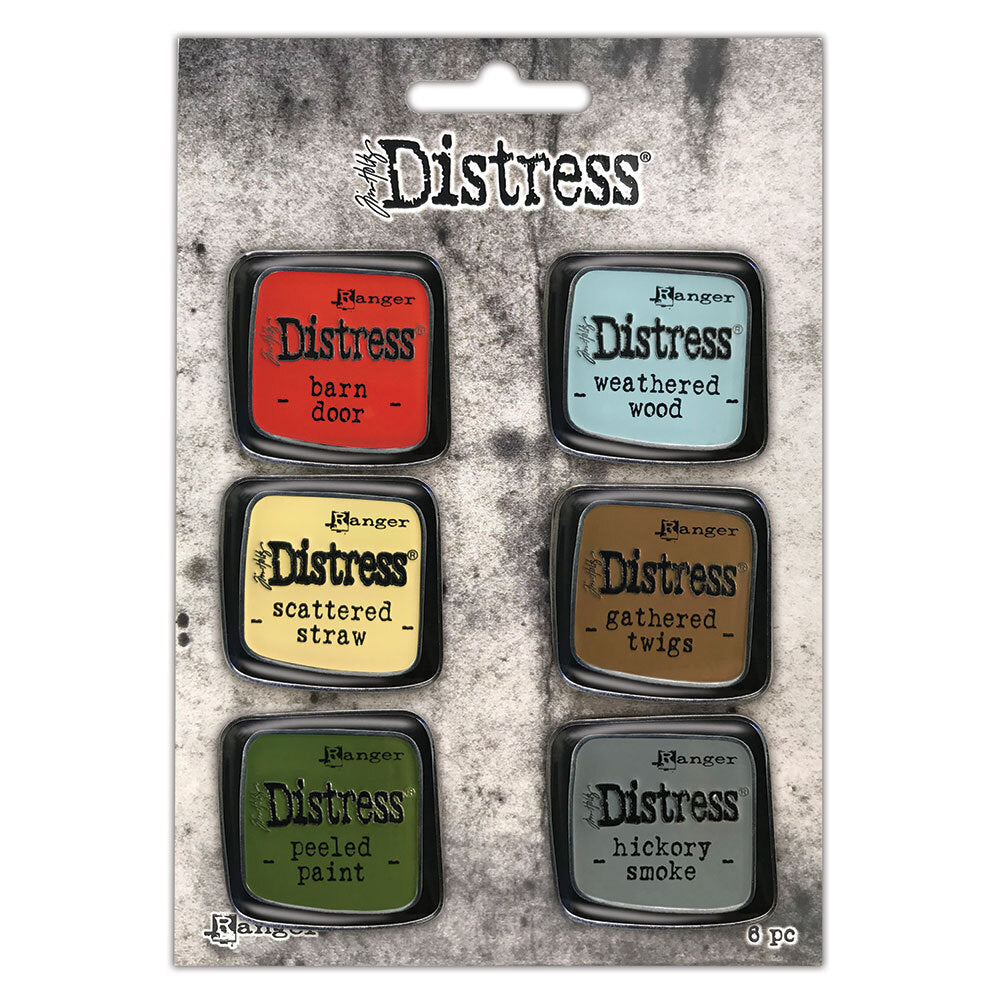 Tim Holtz Distress Enamel Pin Set 7 Ranger tdzs73499