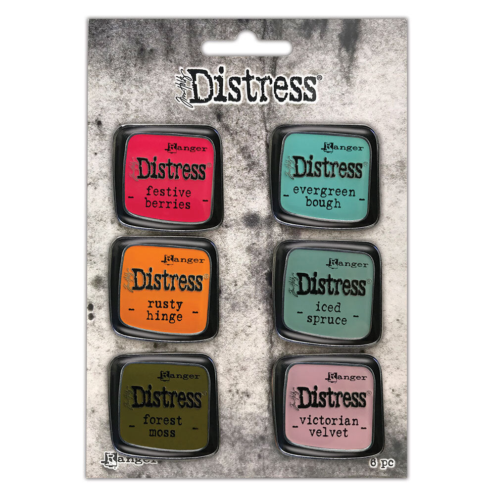 Tim Holtz Distress Enamel Pin Set 9 Ranger tdzs73512