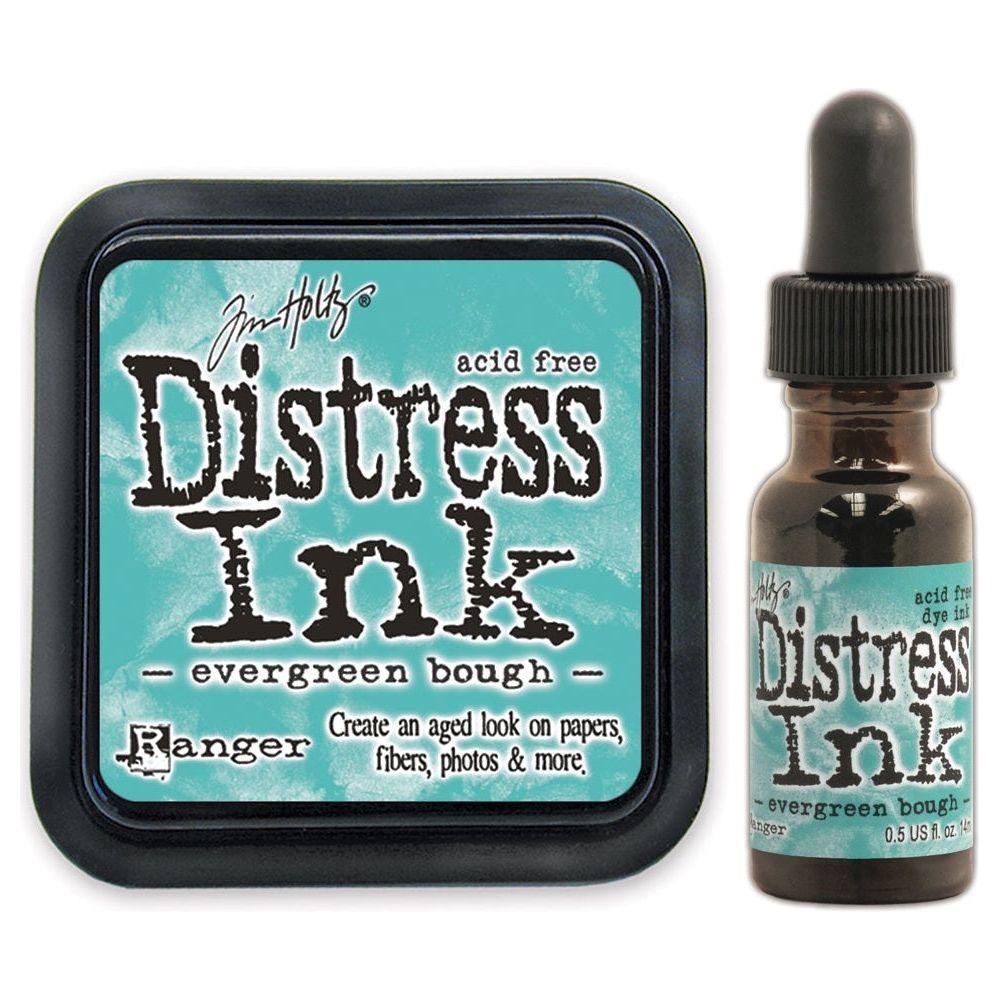 Tim Holtz Distress Evergreen Bough Ink Pad And Reinker Bundle Ranger