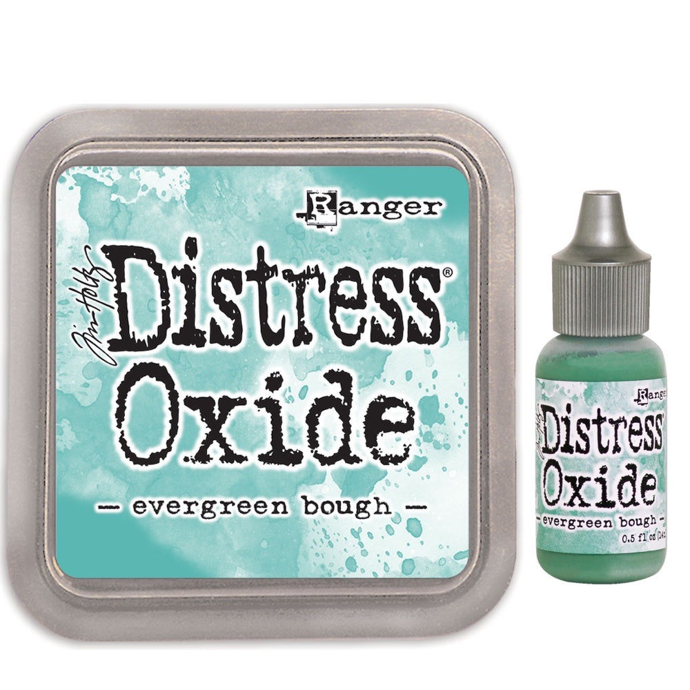Tim Holtz Distress Evergreen Bough Oxide Ink Pad And Reinker Bundle Ranger