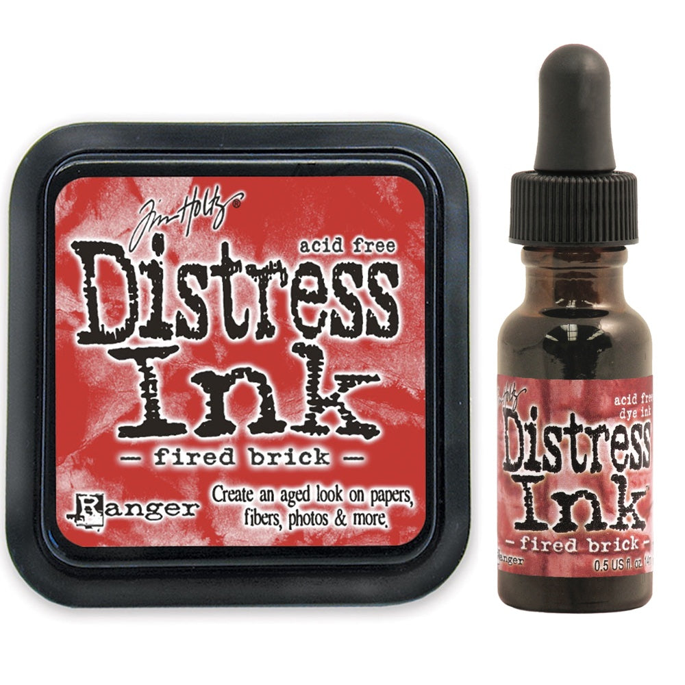 Tim Holtz Distress Fired Brick Ink Pad And Reinker Bundle Ranger