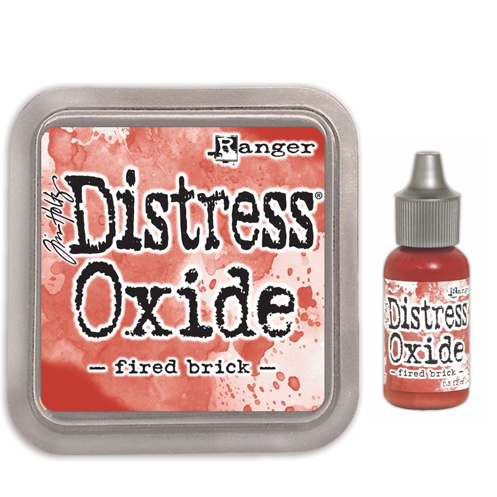 Tim Holtz Distress Fired Brick Oxide Ink Pad And Reinker Bundle Ranger