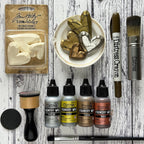 Tim Holtz Distress Foundry Wax Brush Sanding Disk Blending Brushes Walnut Stain Crayon Bundle Valentine Ideas | color-code:ALT01