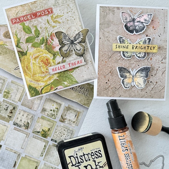Tim Holtz Distress Foundry Wax Kit 1 Ranger tdak80435 Elegant Notecards | color-code:ALT09