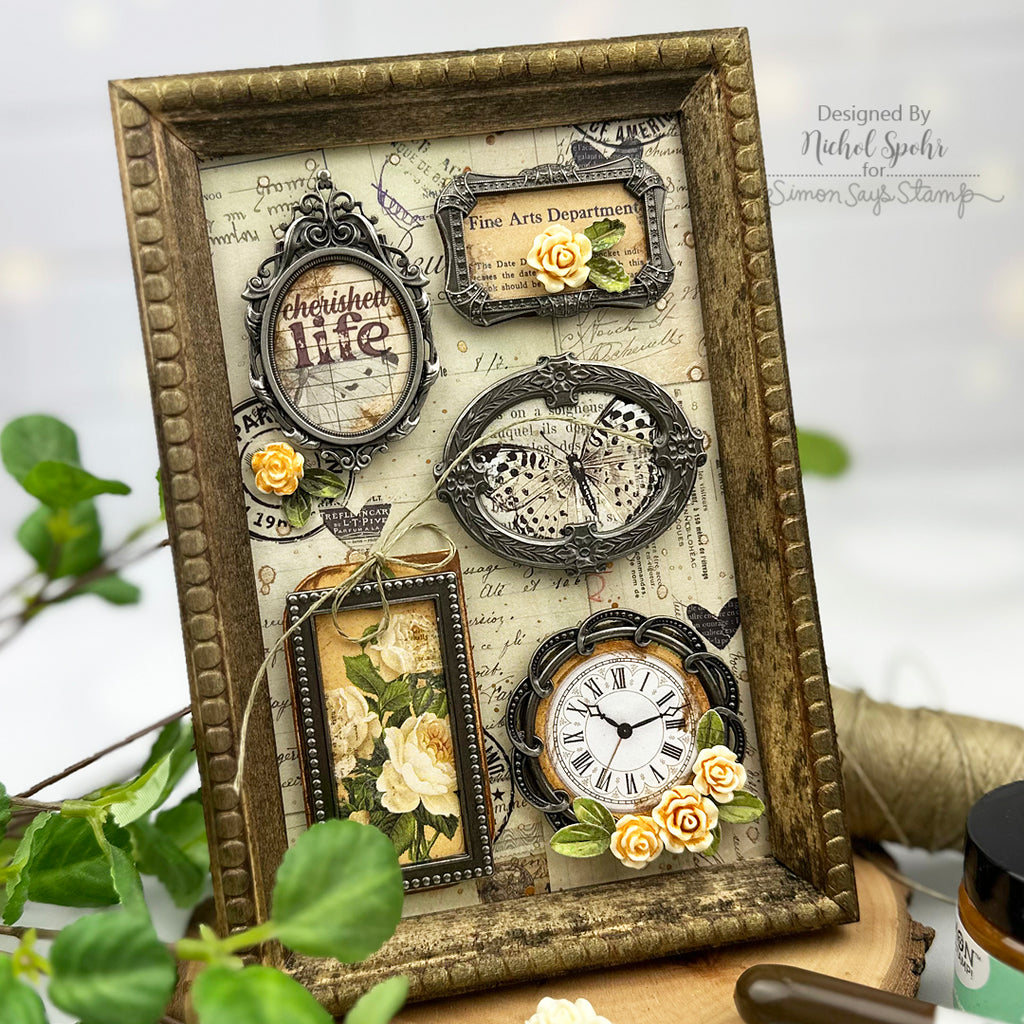 Tim Holtz Distress Foundry Wax Kit 1 Ranger tdak80435 Framed Decor Project | color-code:ALT14