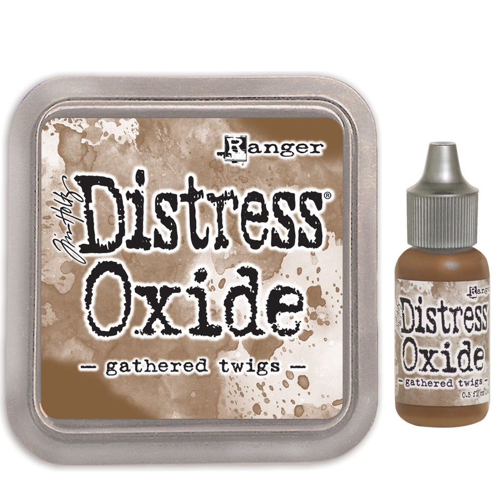 Tim Holtz Distress Gathered Twigs Oxide Ink Pad And Reinker Bundle Ranger