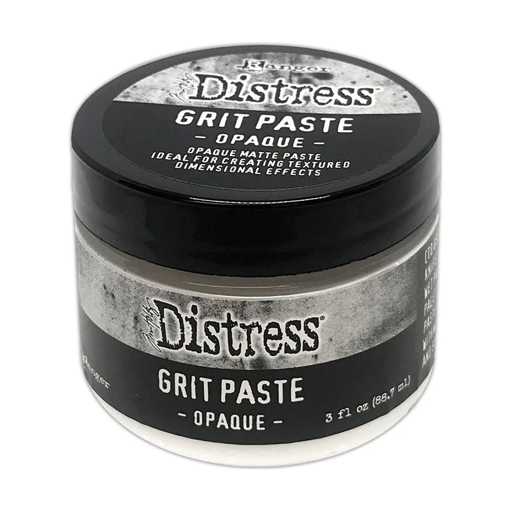 Tim Holtz Distress Grit Paste Opaque Collage Medium Matte Glossy Accents And Recoil Snips Bundle Bottle Gritty Jar