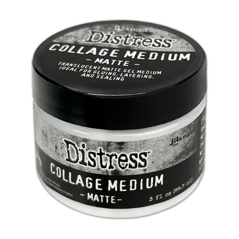 Tim Holtz Distress Grit Paste Opaque Collage Medium Matte Glossy Accents And Recoil Snips Bundle Jar