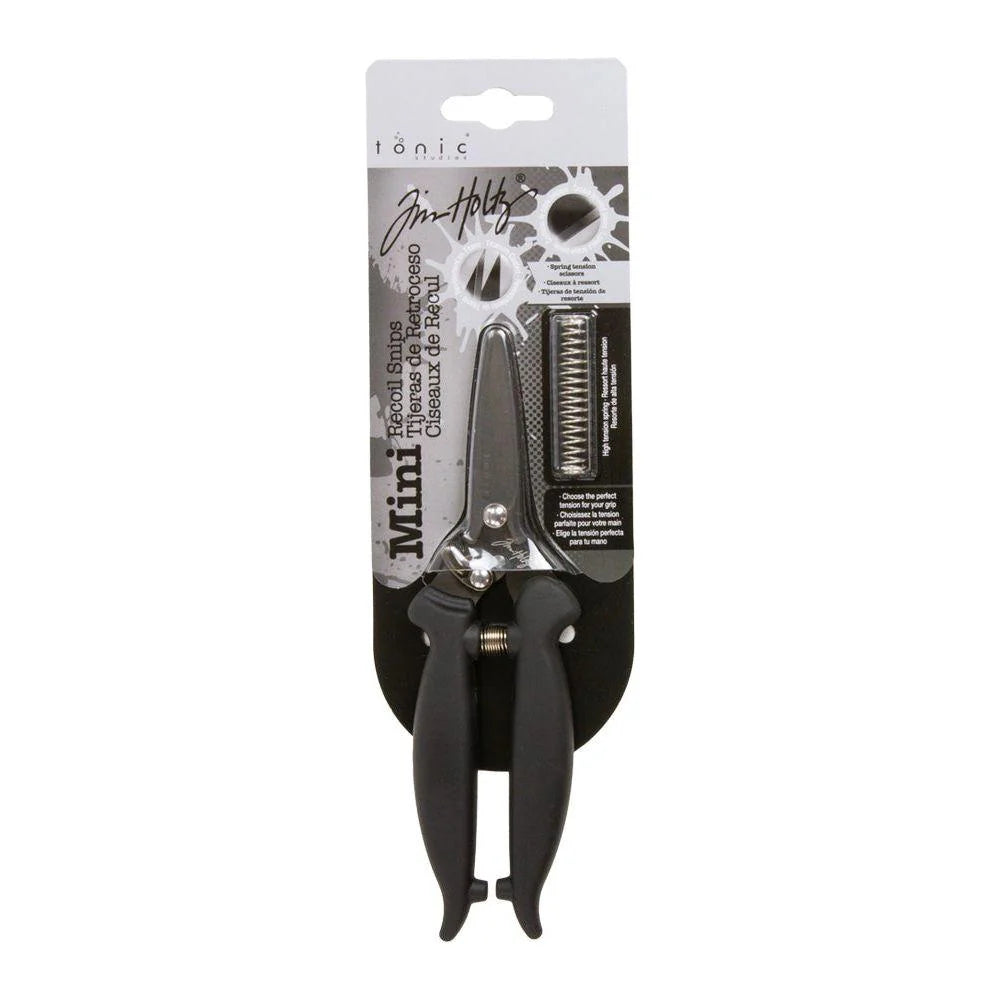 Tim Holtz Distress Grit Paste Opaque Collage Medium Matte Glossy Accents And Recoil Snips Bundle Scissors