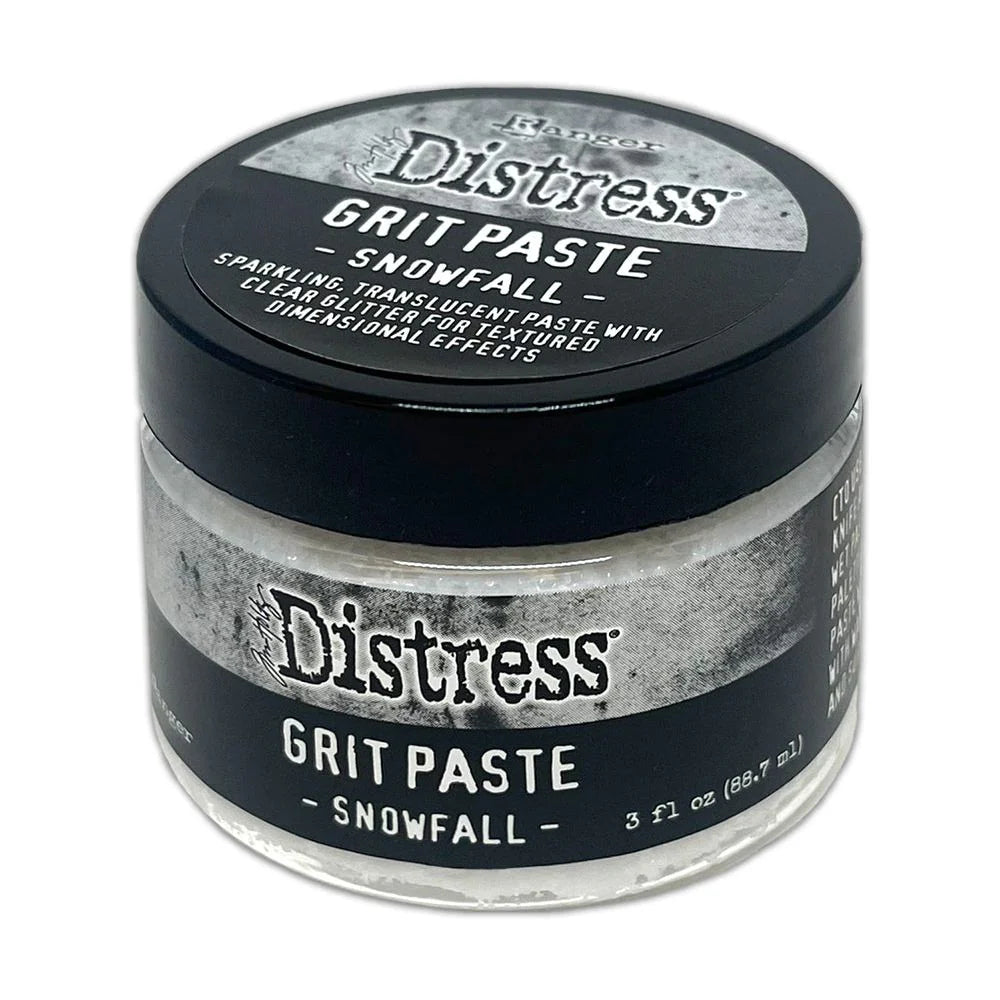 Tim Holtz Distress Grit Paste Snowfall Rock Candy And Rock Candy Chunky Special Edition Bundle Jar