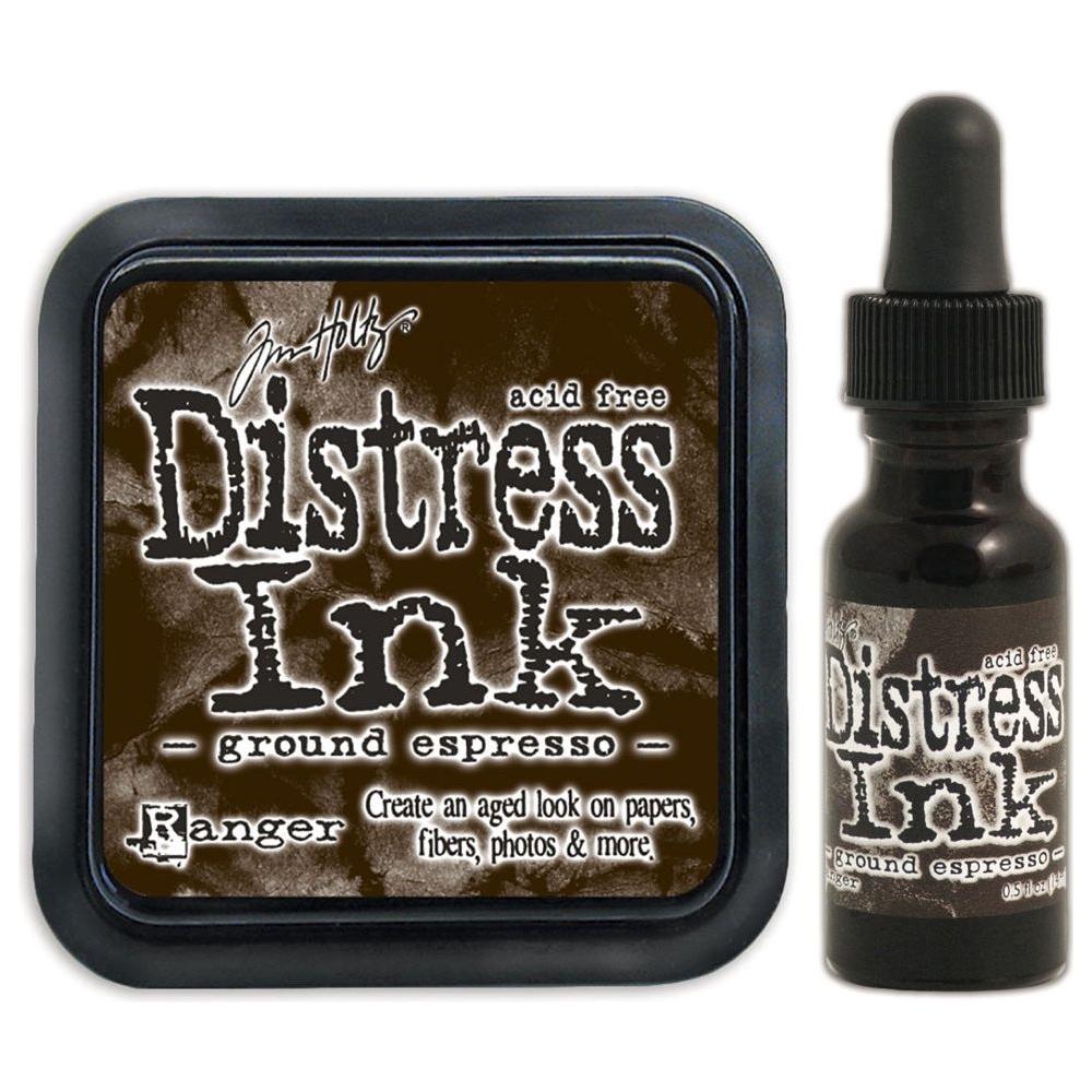 Tim Holtz Distress Ground Espresso Ink Pad And Reinker Bundle Ranger
