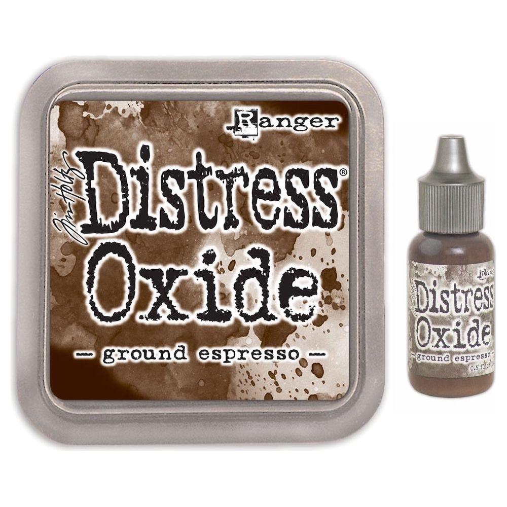 Tim Holtz Distress Ground Espresso Oxide Ink Pad And Reinker Bundle Ranger