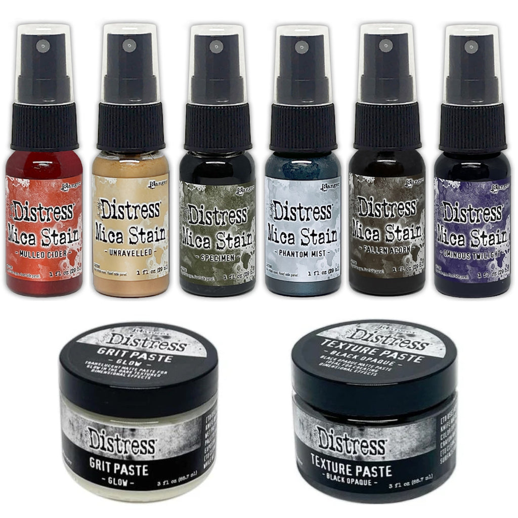 Tim Holtz Distress Halloween Mica Stains And Pastes Bundle