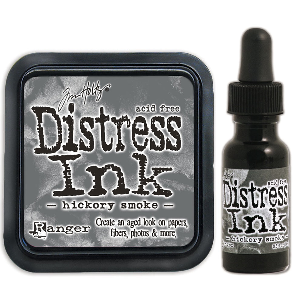 Tim Holtz Distress Hickory Smoke Ink Pad And Reinker Bundle Ranger