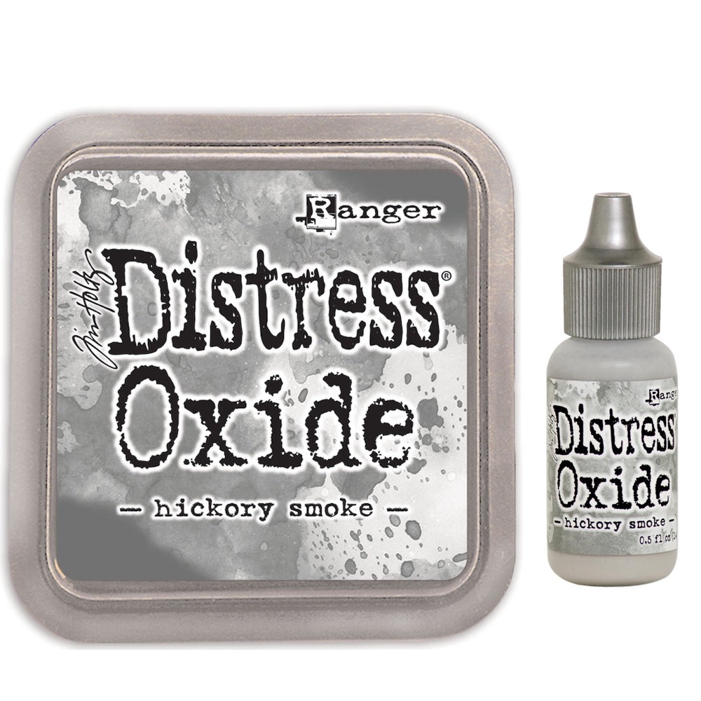 Tim Holtz Distress Hickory Smoke Oxide Ink Pad And Reinker Bundle Ranger