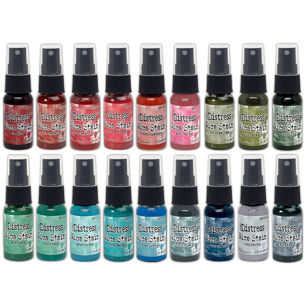 Tim Holtz Distress Holiday Mica Stains Crayons And Pastes Bundle Sprays Alone