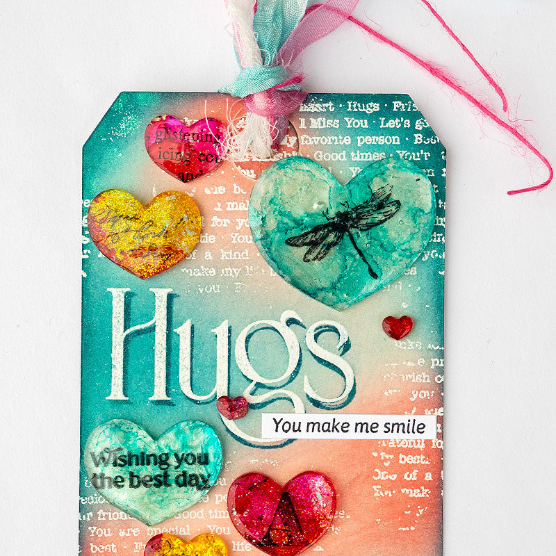 Tim Holtz Distress Ink Pad Abandoned Coral TIM43188 Heartfelt Tag | color-code:ALT01
