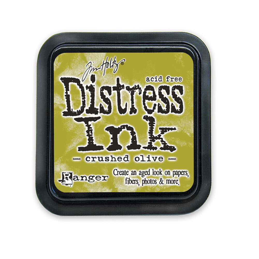 Tim Holtz Distress Ink Pad Crushed Olive Ranger TIM27126