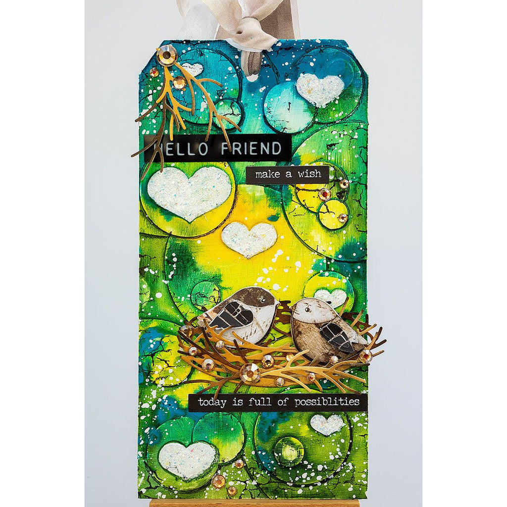 Tim Holtz Distress Ink Pad Frayed Burlap Ranger TIM21469 Mixed Media Bird Tag | color-code:ALT04